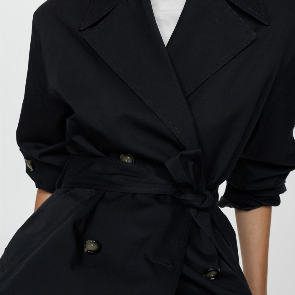 Mango Black Trench Coat